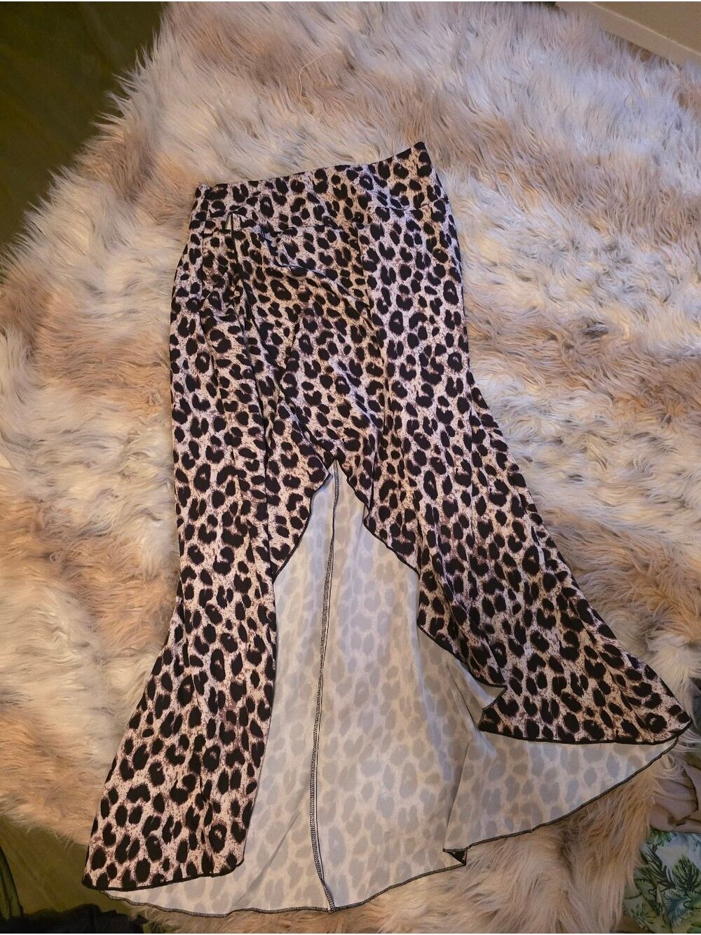 High Waisted Tummy Control Leopard Print Maxi Casual Skirt - Picture 3 of 5